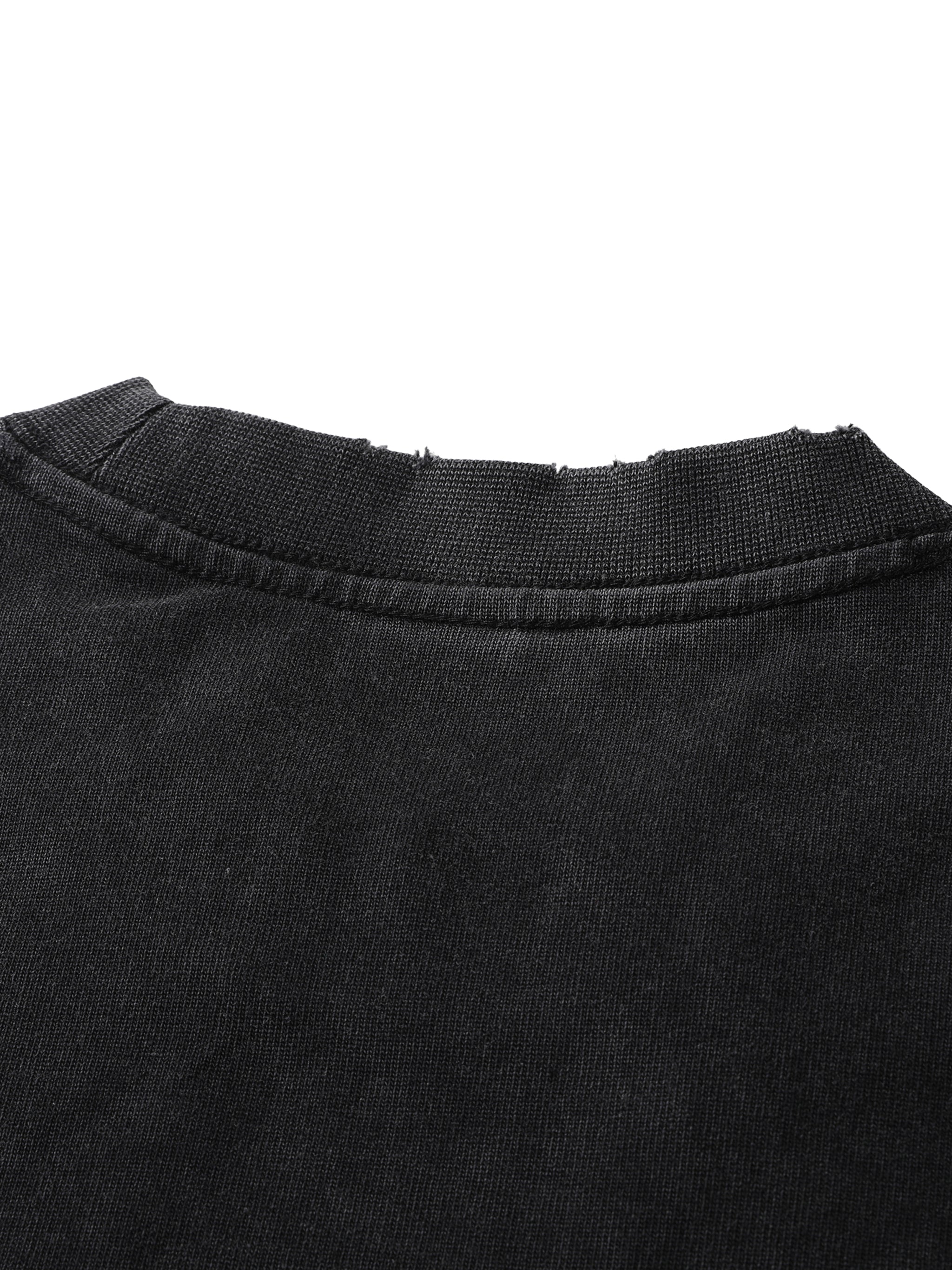 Heavyweight Vintage Washed Hand Frayed T-Shirt