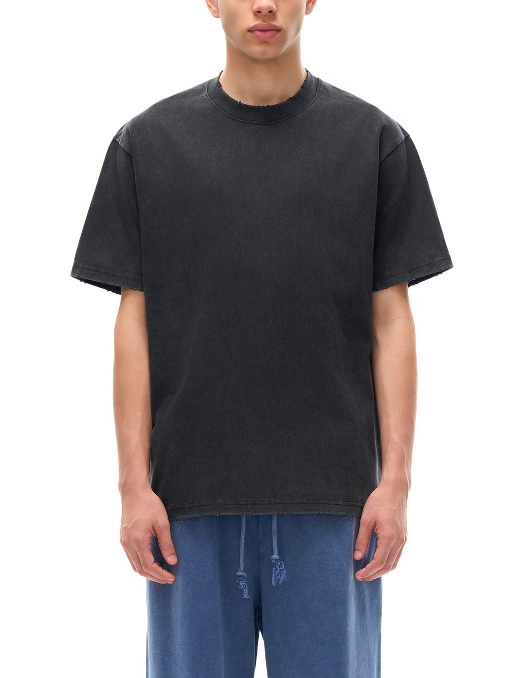 Heavyweight Vintage Washed Hand Frayed T-Shirt