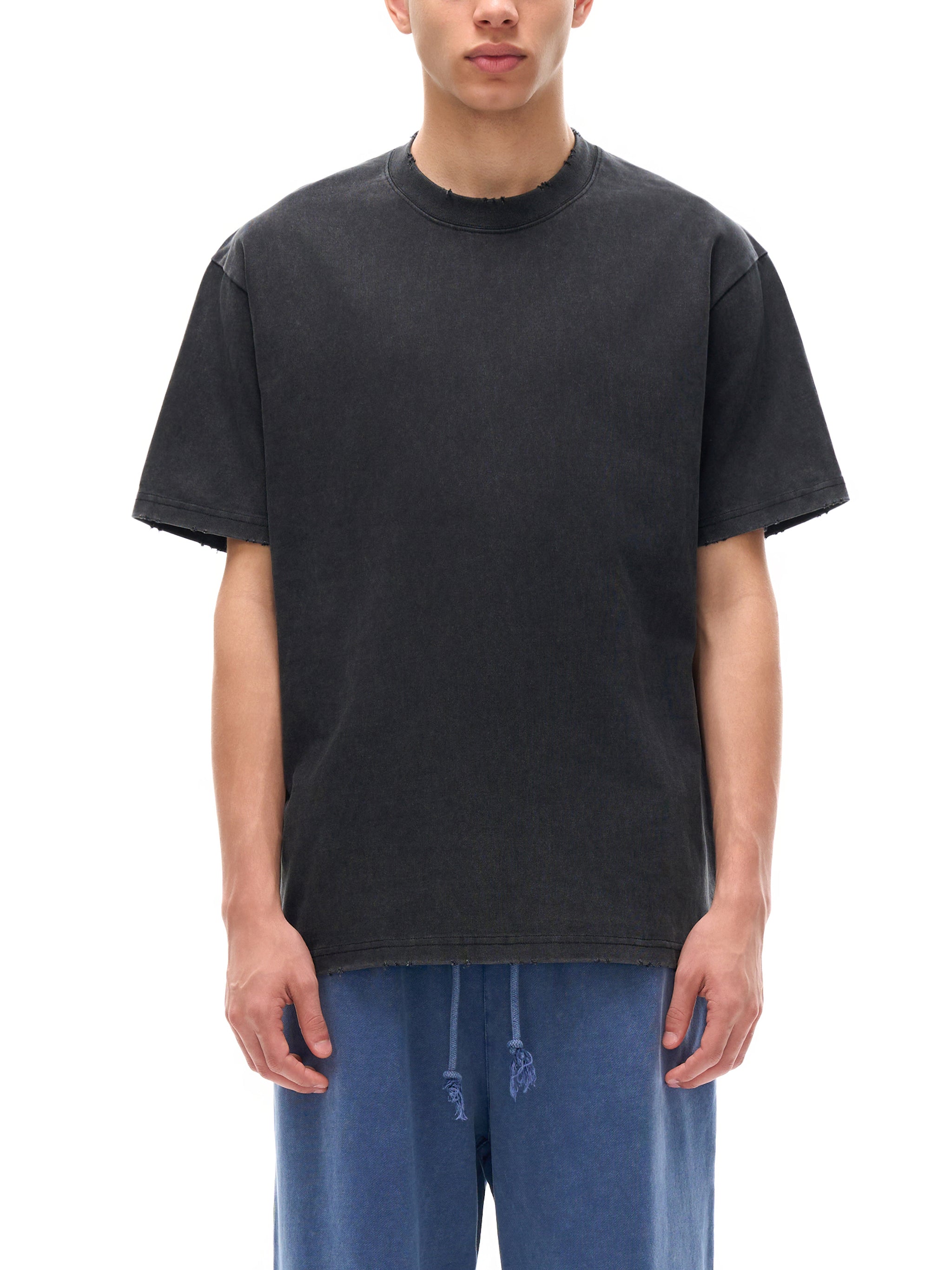 Heavyweight Vintage Washed Hand Frayed T-Shirt