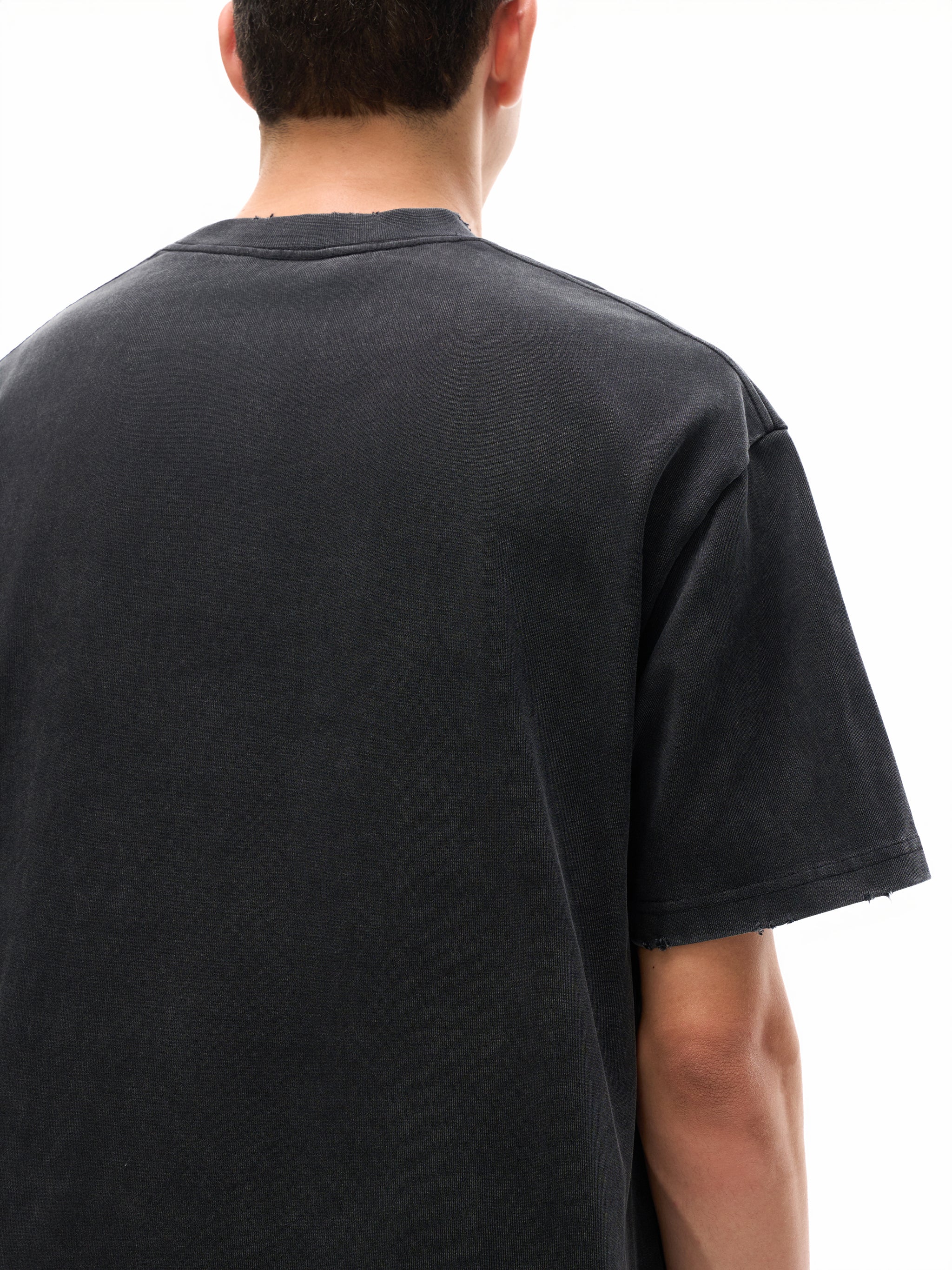 Heavyweight Vintage Washed Hand Frayed T-Shirt