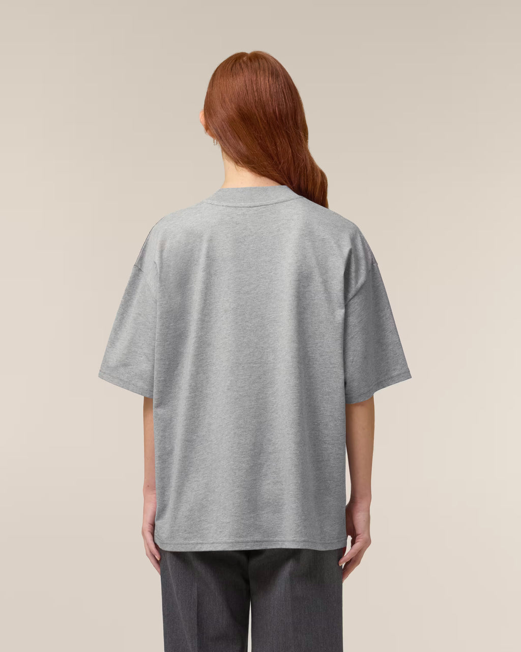 Oversized High-Neck Organic Cotton T-Shirt
