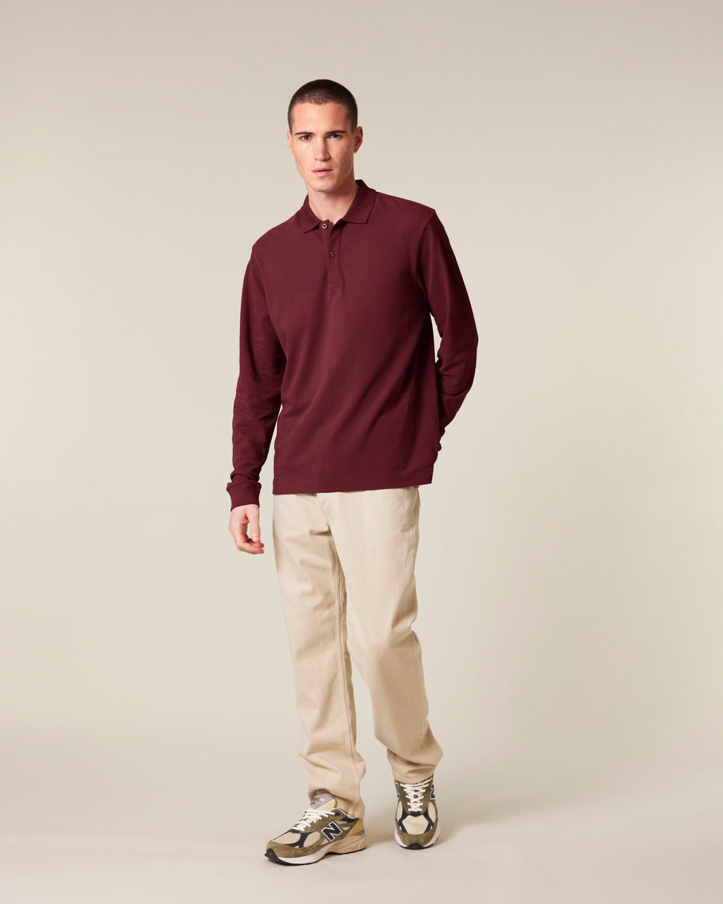 The polo long sleeve Organic Cotton T-shirt