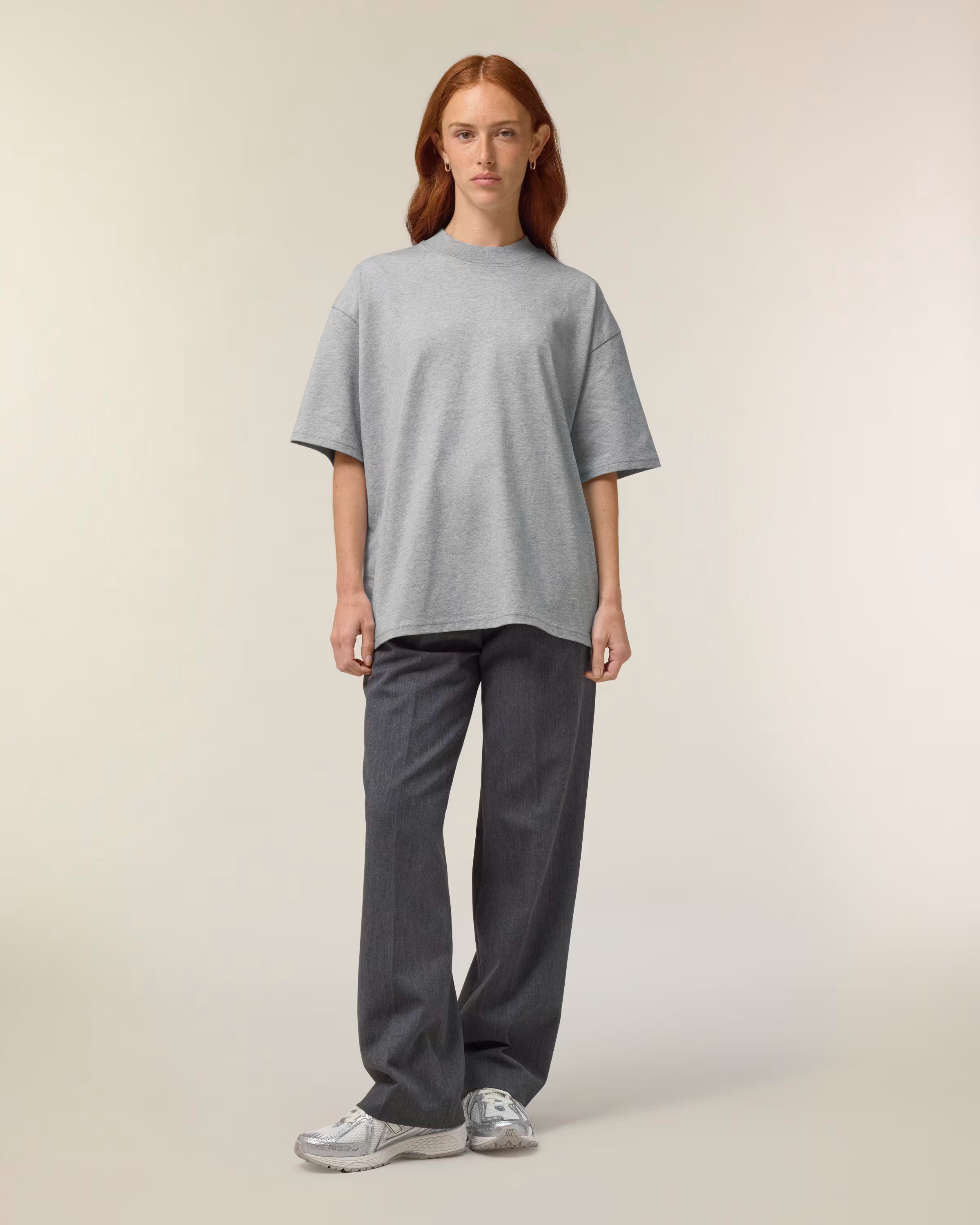 Oversized High-Neck Organic Cotton T-Shirt