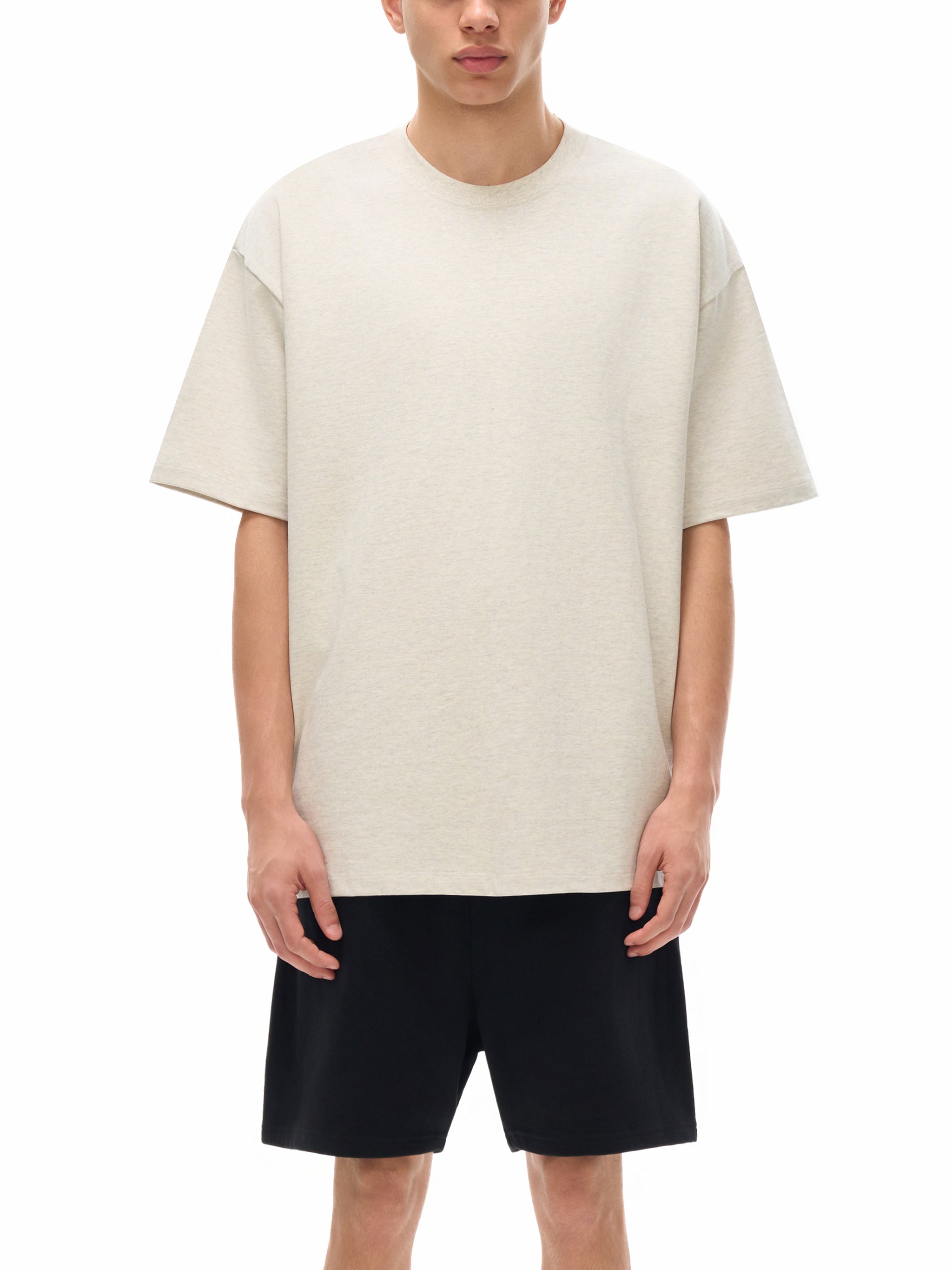Heavyweight Solid Color Drop Shoulder Loose T-shirt
