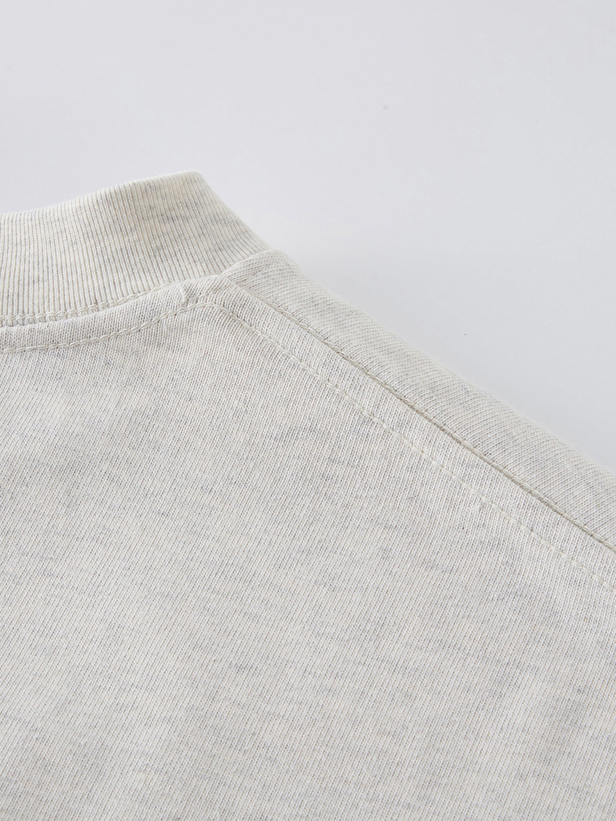 Heavyweight Solid Color Drop Shoulder Loose T-shirt